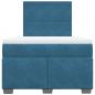 Preview: Boxspringbett mit Matratze Blau 120x190 cm Samt