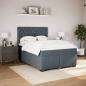 Preview: Boxspringbett mit Matratze Dunkelgrau 140x190 cm Samt