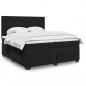 Preview: ARDEBO.de - Boxspringbett mit Matratze Schwarz 200x200 cm Samt