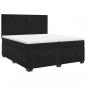 Preview: Boxspringbett mit Matratze Schwarz 200x200 cm Samt