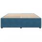 Preview: Bettgestell Blau 200x200 cm Samt