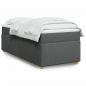 Preview: ARDEBO.de - Boxspringbett mit Matratze Dunkelgrau 80x200 cm Stoff