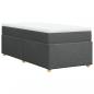 Preview: Boxspringbett mit Matratze Dunkelgrau 90x190 cm Stoff