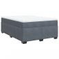 Preview: Boxspringbett mit Matratze Dunkelgrau 140x190 cm Samt