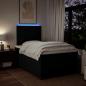 Preview: Boxspringbett mit Matratze Schwarz 120x190 cm Stoff