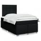 Preview: ARDEBO.de - Boxspringbett mit Matratze Schwarz 120x200 cm Stoff