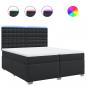 Preview: Boxspringbett mit Matratze Schwarz 200x200 cm Kunstleder