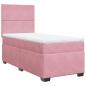 Preview: Boxspringbett mit Matratze Rosa 100x200 cm Samt