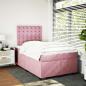 Preview: Boxspringbett mit Matratze Rosa 120x200 cm Samt