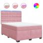 Preview: Boxspringbett mit Matratze Rosa 140x190 cm Samt