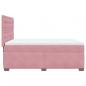 Preview: Boxspringbett mit Matratze Rosa 140x190 cm Samt