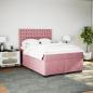 Preview: Boxspringbett mit Matratze Rosa 140x190 cm Samt