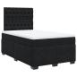 Preview: Boxspringbett mit Matratze Schwarz 120x200 cm Samt