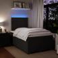 Preview: Boxspringbett mit Matratze Schwarz 120x200 cm Samt