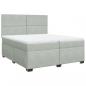 Preview: Boxspringbett mit Matratze Hellgrau 200x200 cm Samt