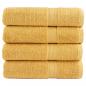 Preview: ARDEBO.de - Premium-Badetücher SOLUND 4 Stk. Gold 100x150 cm 600 g/m²