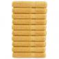 Preview: ARDEBO.de - Premium-Handtücher SOLUND 10 Stk. Gold 100x200 cm 600 g/m²