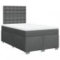 Preview: Boxspringbett mit Matratze Dunkelgrau 120x190 cm Stoff