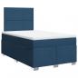 Preview: Boxspringbett mit Matratze Blau 120x200 cm Stoff