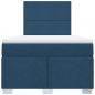 Preview: Boxspringbett mit Matratze Blau 120x200 cm Stoff