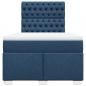 Preview: Boxspringbett mit Matratze Blau 120x200 cm Stoff