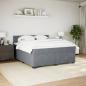 Preview: Boxspringbett mit Matratze Dunkelgrau 180x200 cm Samt