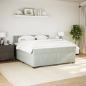 Preview: Boxspringbett mit Matratze Hellgrau 180x200 cm Samt