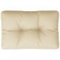 Preview: Palettenkissen Beige 50x40x12 cm Stoff