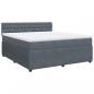 Preview: Boxspringbett mit Matratze Dunkelgrau 180x200 cm Samt