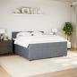 Preview: Boxspringbett mit Matratze Dunkelgrau 180x200 cm Samt