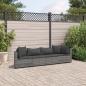 Preview: ARDEBO.de - 4-tlg. Garten-Sofagarnitur mit Kissen Grau Poly Rattan