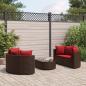 Preview: ARDEBO.de - 5-tlg. Garten-Sofagarnitur mit Kissen Braun Poly Rattan