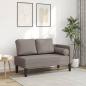 Preview: ARDEBO.de - Chaiselongue mit Kissen Taupe Stoff