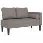 Preview: Chaiselongue mit Kissen Taupe Stoff