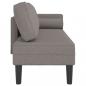 Preview: Chaiselongue mit Kissen Taupe Stoff