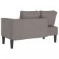 Preview: Chaiselongue mit Kissen Taupe Stoff