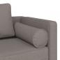 Preview: Chaiselongue mit Kissen Taupe Stoff