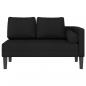 Preview: Chaiselongue mit Kissen Schwarz Stoff