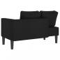 Preview: Chaiselongue mit Kissen Schwarz Stoff