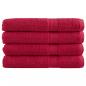 Preview: ARDEBO.de - Premium-Handtücher SOLUND 4 Stk. Rot 100x200 cm 600 g/m²