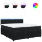 Preview: Boxspringbett mit Matratze Schwarz 200x200 cm Samt