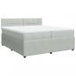 Preview: Boxspringbett mit Matratze Hellgrau 200x200 cm Samt