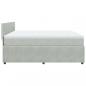 Preview: Boxspringbett mit Matratze Hellgrau 200x200 cm Samt