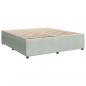 Preview: Boxspringbett mit Matratze Hellgrau 200x200 cm Samt