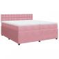 Preview: Boxspringbett mit Matratze Rosa 200x200 cm Samt