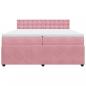 Preview: Boxspringbett mit Matratze Rosa 200x200 cm Samt