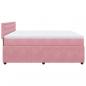 Preview: Boxspringbett mit Matratze Rosa 200x200 cm Samt