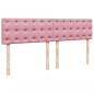 Preview: Boxspringbett mit Matratze Rosa 200x200 cm Samt