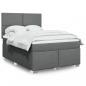 Preview: ARDEBO.de - Boxspringbett mit Matratze Dunkelgrau 140x200 cm Stoff