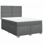 Preview: Boxspringbett mit Matratze Dunkelgrau 140x200 cm Stoff